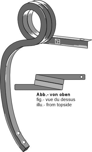 Double coil spring, right