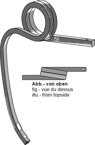 Double coil spring, right