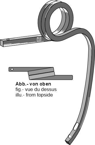 Double coil spring, left