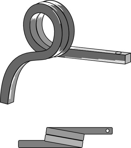 Double coil spring, right