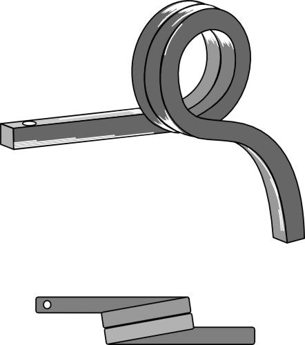 Double coil spring, left