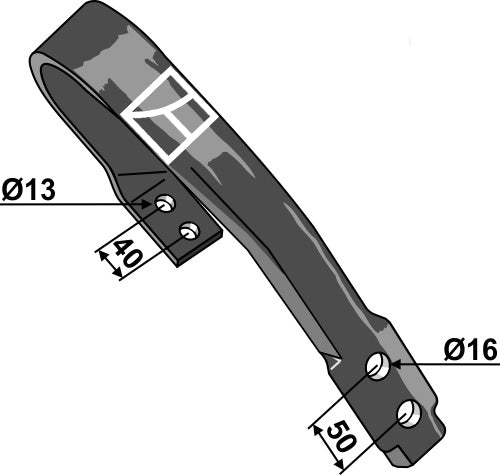 Holding shackle - right model