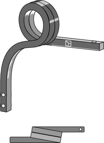 Double coil spring, right
