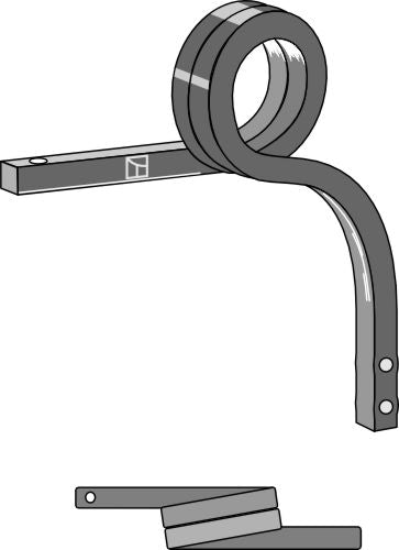 Double coil spring, left