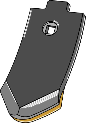 Point  - hard metal faced-back side