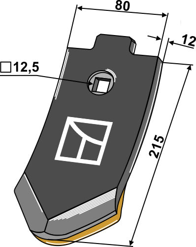 Point  - hard metal faced-back side
