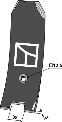 Centre guideboard 80mm