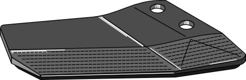 Replacement wings - hard metal faced - back side - right