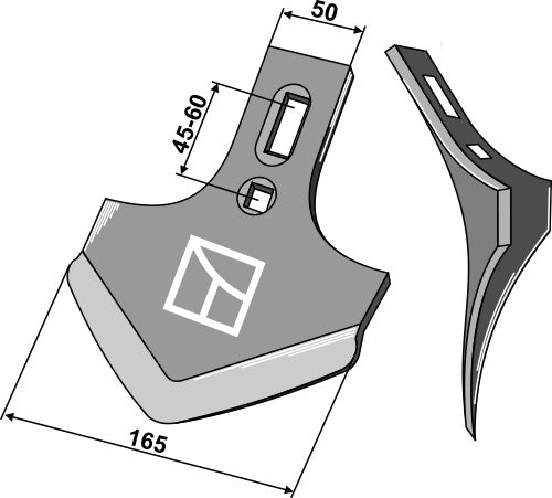 Cultivator share 210mm