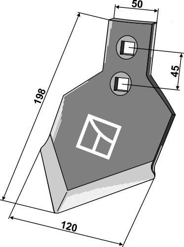 Cultivator share Triodan 198mm