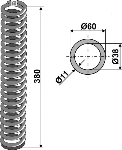 Reinforcing spring Ø60