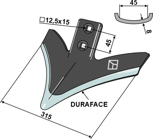 Ultrawing sweep (curved) 315mm