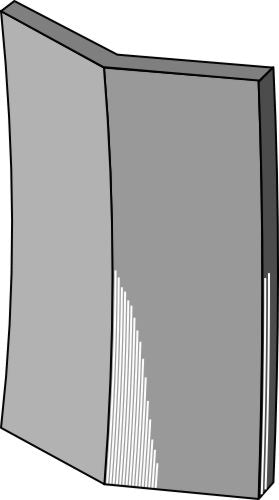 short stub end wear-cutting edge, left model