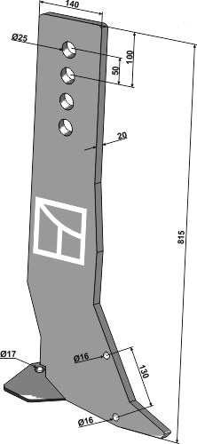 Subsoiling shank Solo Pro-Lift