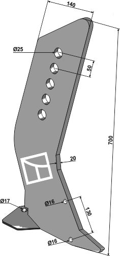 Subsoiling shank DTX