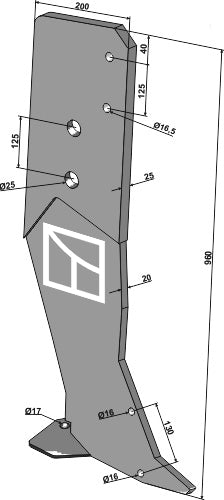Subsoiling shank Flatliner