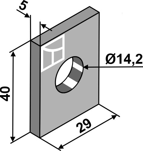 Spacer plate Ø14,2