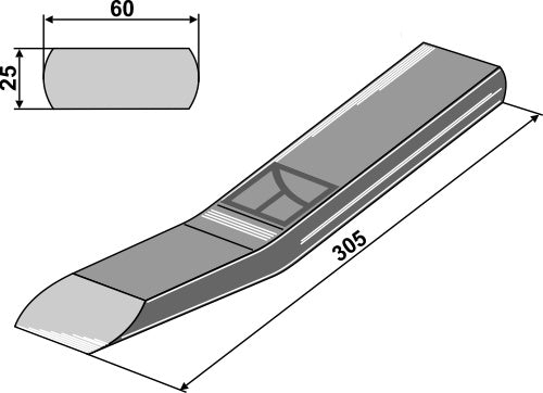 Welding-point for in-depth chisel