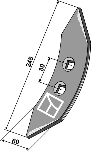 Cultivator share BBG 245mm