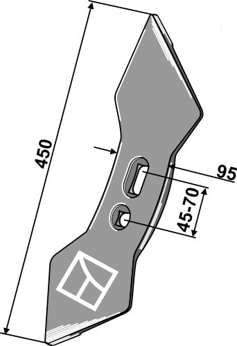 Double heart point 450mm