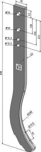 Cultivator shank - 880mm