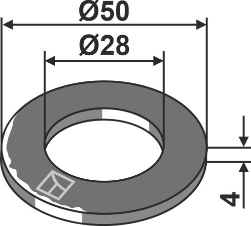 Washer Ø50x4xØ28