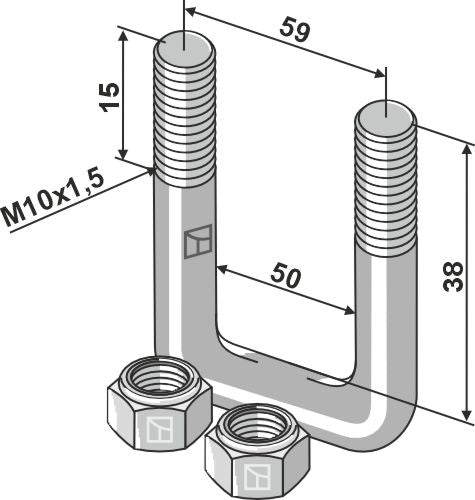 Stirrup bolt - MM10x1,510
