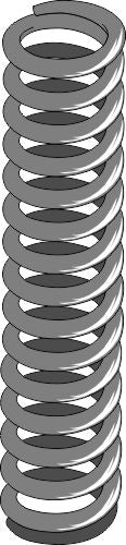 Pressure spring Ø90x350