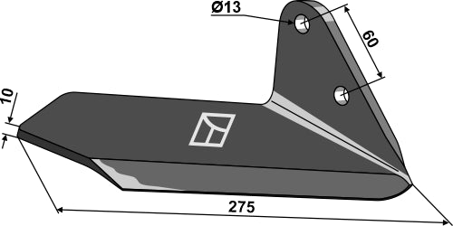 Stubble share 275mm - right