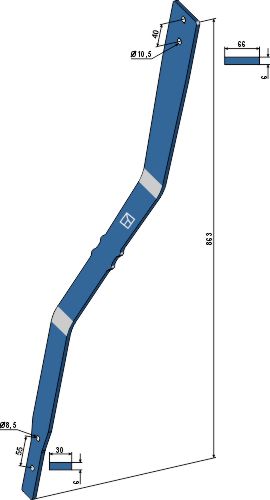 Leaf spring for trailed share