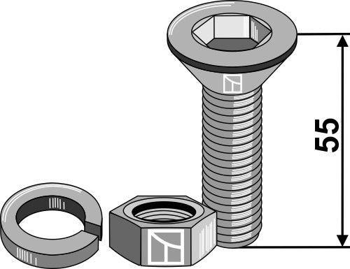 Hexagon socket bolt M12x1,75x55