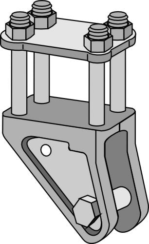Holder compl. with stud bolt and bolt