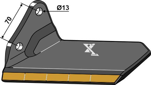 Replacement wing - Hard metal - left