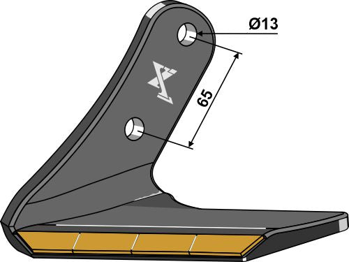Replacement wing Hard metal - left