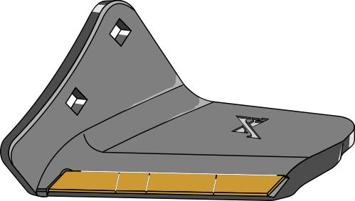 Stubble share 130mm - left - Hard metal