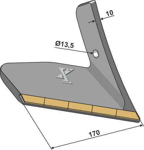 Replacement wing - Hard metal - right