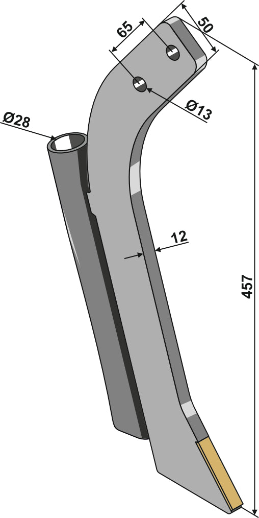 Furrow opener- Hard metal