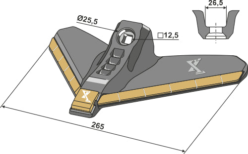 Sweep 265mm - Hard metal