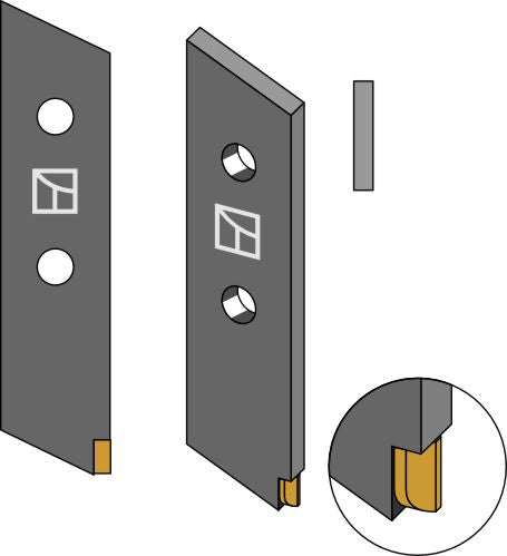 Bolt-on tine - Hard metal