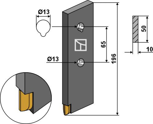 Disperser tine - Hard metal