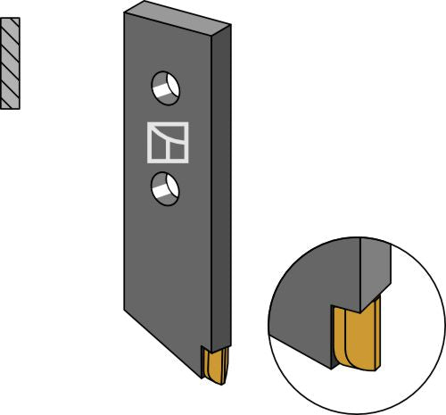 Bolt-on tine - Hard metal