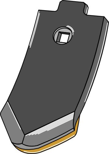 Point  - hard metal faced-back side