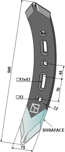 Twisted stubble point - right model - DURAFACE