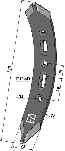 Twisted stubble point - right model
