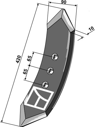 Cultivator share 420mm