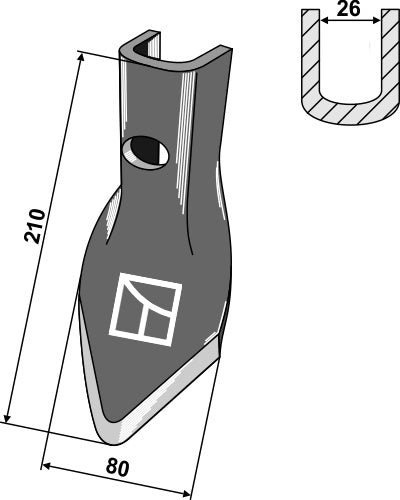 Share for three-bar-cultivator