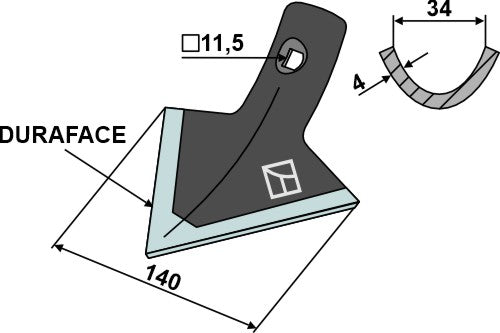 Sweep 140mm - DURAFACE