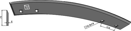 Blades for chopper rollers 737 - left