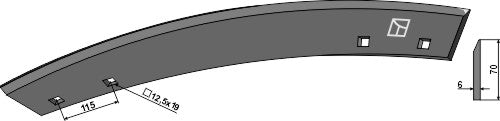 Blades for chopper rollers 737 - right