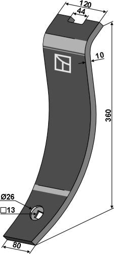 Guideboard 360x120x80mm